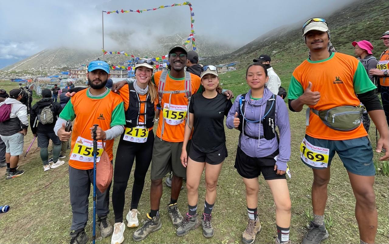 my first trail run at langtang
